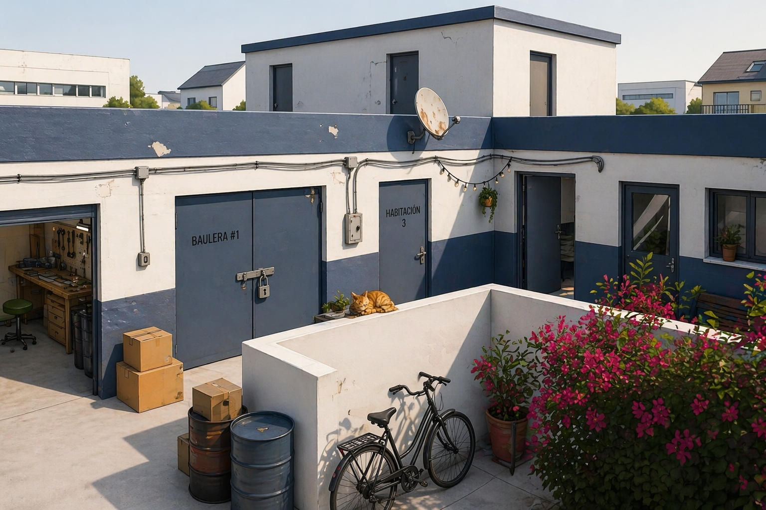 habitaciones y bauleras